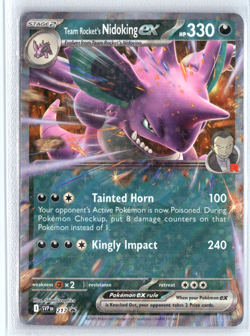 Team Rocket's Nidoking ex SVP 217 Pokemon Scarlet & Violet Double Rare Promo - Image 1