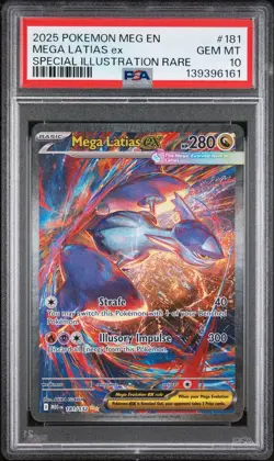2025 POKEMON MEGA EVOLUTION SPECIAL ILLUSTRATION RARE MEGA LATIAS EX PSA 10 - Image 1