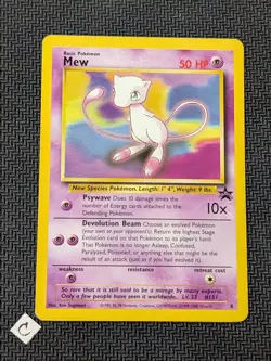 Mew 8 - Vintage WOTC Black Star Promo 2000 Non Holo Pokemon TCG MP - Image 1