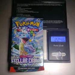 Heavy 22.46g Pokemon Tcg stellar crown Booster Pack Factory Sealed New - Image 1