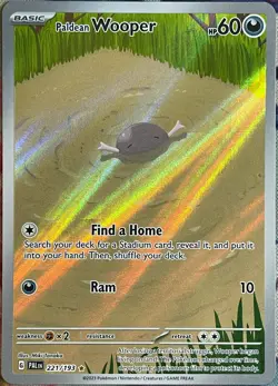 Paldean Wooper Illustration Rare Holo - 221/193 - Paldea Evolved Pokemon 2023 - Image 1