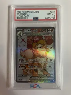 2023 POKEMON SVI EN-SCARLET & VIOLET ULTRA RARE #224 ARCANINE EX PSA 10 2023 - Image 1