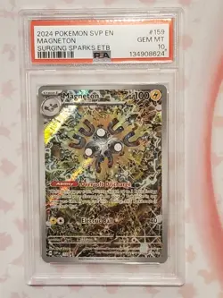 2024 POKEMON SVP EN-SV BLACK STAR PROMO #159 MAGNETON PSA 10 - Image 1