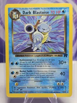 Pokemon TCG Dark Blastoise 20/82 Rare Non-Holo Team Rocket WOTC Base Set - Image 1