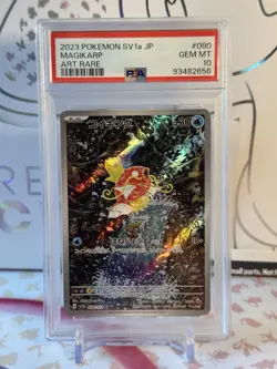 2023 POKEMON JPN SV1A-TRIPLET BEAT ART RARE #080 MAGIKARP PSA 10 - Image 2