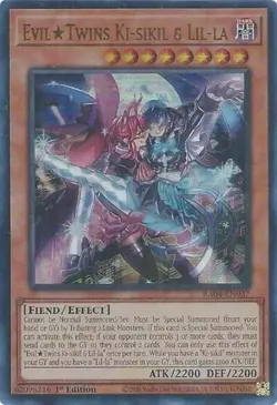 1x Evil Twins Ki-sikil & Lil-la (UR) - NM Eng YuGiOh - Quarter Century Stampede - Image 1