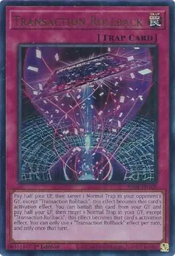 1x Transaction Rollback (UR) - 1st Edit NM Eng YuGiOh - Quarter Century Stampede - Image 1