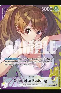 Charlotte Pudding Alternate Art Leader OP08-058 Two Legends One Piece TCG - Image 1