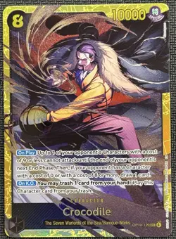 One Piece Crocodile Secret Rare Near Mint The Azure Sea’s Seven OP14-120 - Image 1