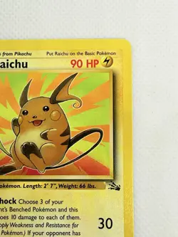 Pokemon Raichu 29/62 Unlimited Edition Fossil LP / NM Card Condition - Image 4