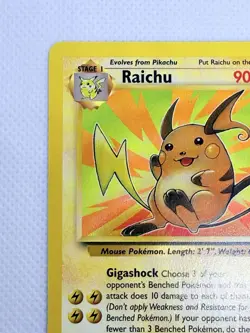 Pokemon Raichu 29/62 Unlimited Edition Fossil LP / NM Card Condition - Image 5