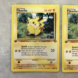 Pokemon TCG Pikachu 60/64 Jungle 1st Edition LP - 2 cards lot of 2 - Image 3