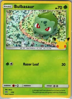 Bulbasaur - 1/25 Holo McDonald's 25th Anniversary Promos - Pokemon Card - NM - Image 1