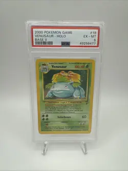 Pokemon TCG Venusaur Base Set 2 Holo Unlimited Rare Card 18/130 PSA 6 - Image 1