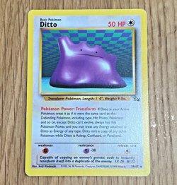 Pokemon TCG Ditto Fossil 18/62 LP Regular Rare Card - Image 1