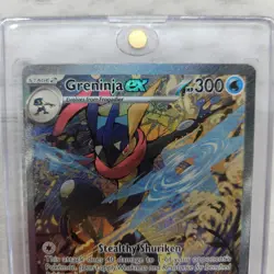 Pokemon TCG - Greninja ex 132 Scarlet & Violet Promo Cards Holo W/ display case - Image 2