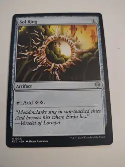 1 X MTG Magic The Gathering Lorwyn Eclipsed Sol Ring unc card exc condition - Image 1