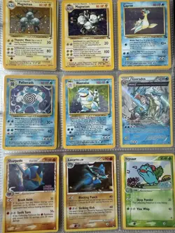 Vintage Pokemon Card Binder Collection Lot Of 160+ Blastoise Holo Gyarados MP/DM - Image 1