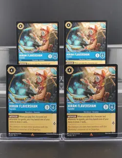 Disney Lorcana Hiram Flaversham 149/204 Rise of the Floodborn Rare 4 Cards - Image 1