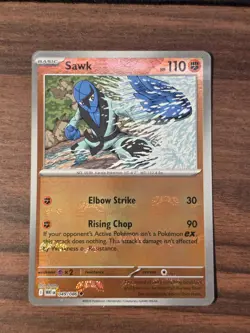 Sawk (Master Ball Pattern) 049/086 Sv: White Flare Holo 2025 Pokemon Card NM - Image 1