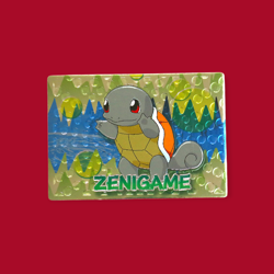 SQUIRTLE (ZENIGAME)--JAPANESE MEIJI EMBOSSED PROMO FOIL POKEMON CARD - Image 1