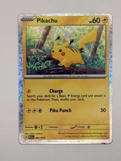 Pokemon Pikachu TCG Confetti Holo Card 002/015 McDonald's 2024 Promos - Image 1