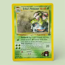 Pokemon TCG Erika's Venusaur Gym Challenge Holo Card 4/132 - Image 1