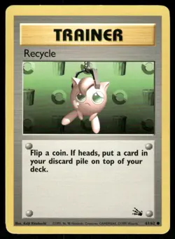 Pokemon Cards Recycle 61/62 UNLIMITED Fossil Common LP - Image 1