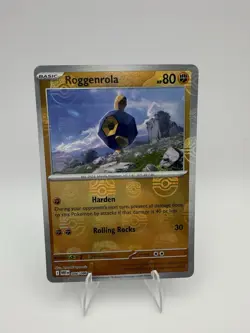 Pokemon Card Roggenrola 046/086 Master Ball Reverse Holo White Flare - Near Mint - Image 1