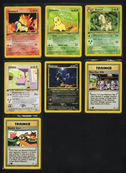 Neo Genesis 1st Edition Pokemon Card Bundle. Played Condition (No Creases) - Image 1