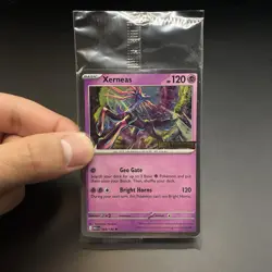 Sealed Pokemon Mega Evolutions Xerneas 064/132 Stamped Promo Card - Image 1