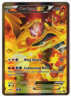 Charizard EX XY121 XY Black Star Promo Full Art Pokemon Card LP - Image 1