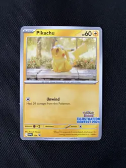 Pokemon Pikachu Promo Illustration Contest 2024 Card 214 SVP Basic 60HP Regular - Image 1