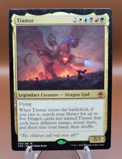 Tiamat x1 MTG AFR Forgotten Realms Adventures Magic Light Play LP English - Image 1