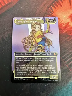 Celes, Rune Knight 0201 Borderless Foil MTG Final Fantasy - Image 1