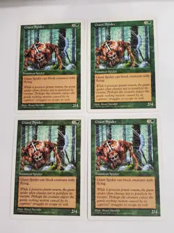 MTG Playset 4x Giant Spider (5th Edition/Green/C) - BGM - Image 1