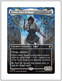 1x Giada, Font of Hope, Borderless Art, Magic the Gathering MTG NM - Image 1