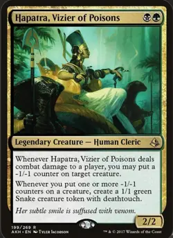 Magic The Gathering, Hapatra, Vizier of Poisons, Amonkhet, Regular - Image 1