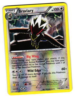 Pokemon TCG Plasma Storm - Braviary Reverse Holo Rare - Image 1