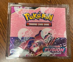 Pokemon FUSION STRIKE Booster Box Sword & Shield, New Sealed with acrylic case - Image 1
