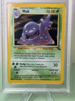 1999 Pokemon TCG - Muk | Fossil Set | Holo Rare | #13 | PSA 8 - Image 2