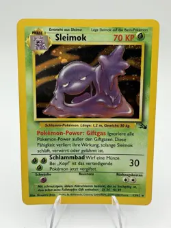 Pokemon TCG Sleimok (Muk) Fossil 13/62 Holo Rare German LP - Image 1