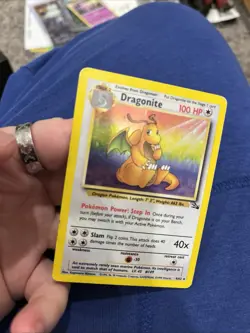 Pokemon TCG Dragonite Fossil 4/62 Holo 1999-2000 Wizards Base Set HP/DMG - Image 3