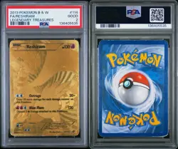 PSA 2 Pokemon Reshiram 114/113 Legendary Treasures Gold Secret Rare Holo Low Pop - Image 3