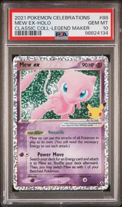 2021 POKEMON CELEBRATIONS CLASSIC COLLECTION #88 MEW EX-HOLO PSA 10 - Image 1