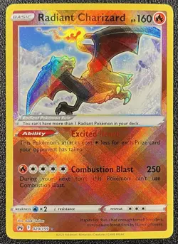 Pokemon TCG Radiant Charizard 020/159 Crown Zenith Radiant - Image 1