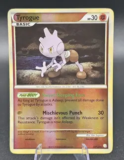 Tyrogue 33/123 2010 Heartgold & Soulsilver Pokemon TCG Reverse Holo RARE - Image 1
