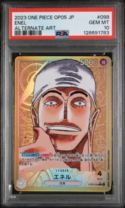 PSA 10 - Enel - OP05 098 AA Leader - Japanese One Piece Card - Awakening New Era - Image 1
