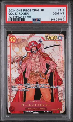 PSA 10 - Gol D. Roger - OP09 118 AA SEC - Japanese - One Piece Card - Image 1