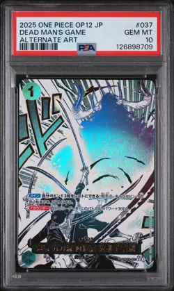 PSA 10 - Dead Man's Game - OP12 037 AA - Japanese - One Piece Card Roronoa Zoro - Image 1